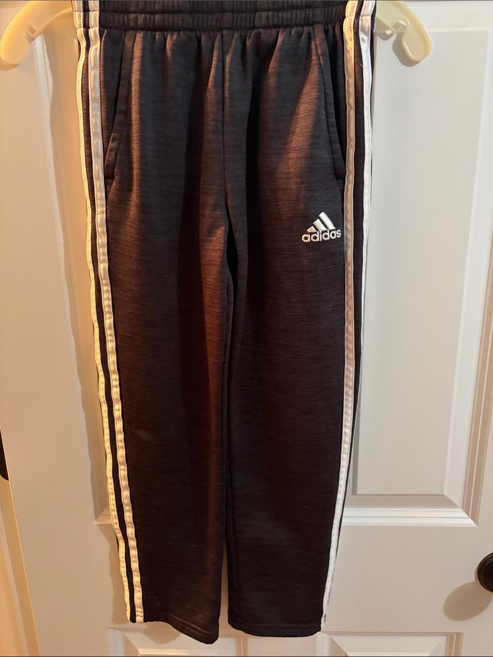 adidas Black Joggers with White Triple Stripes